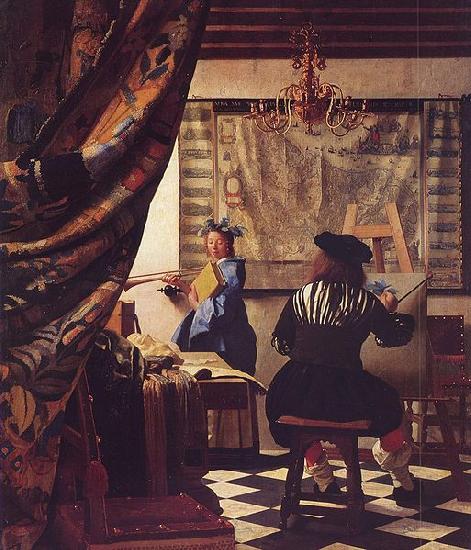 Johannes Vermeer The Art of Painting oil painting image